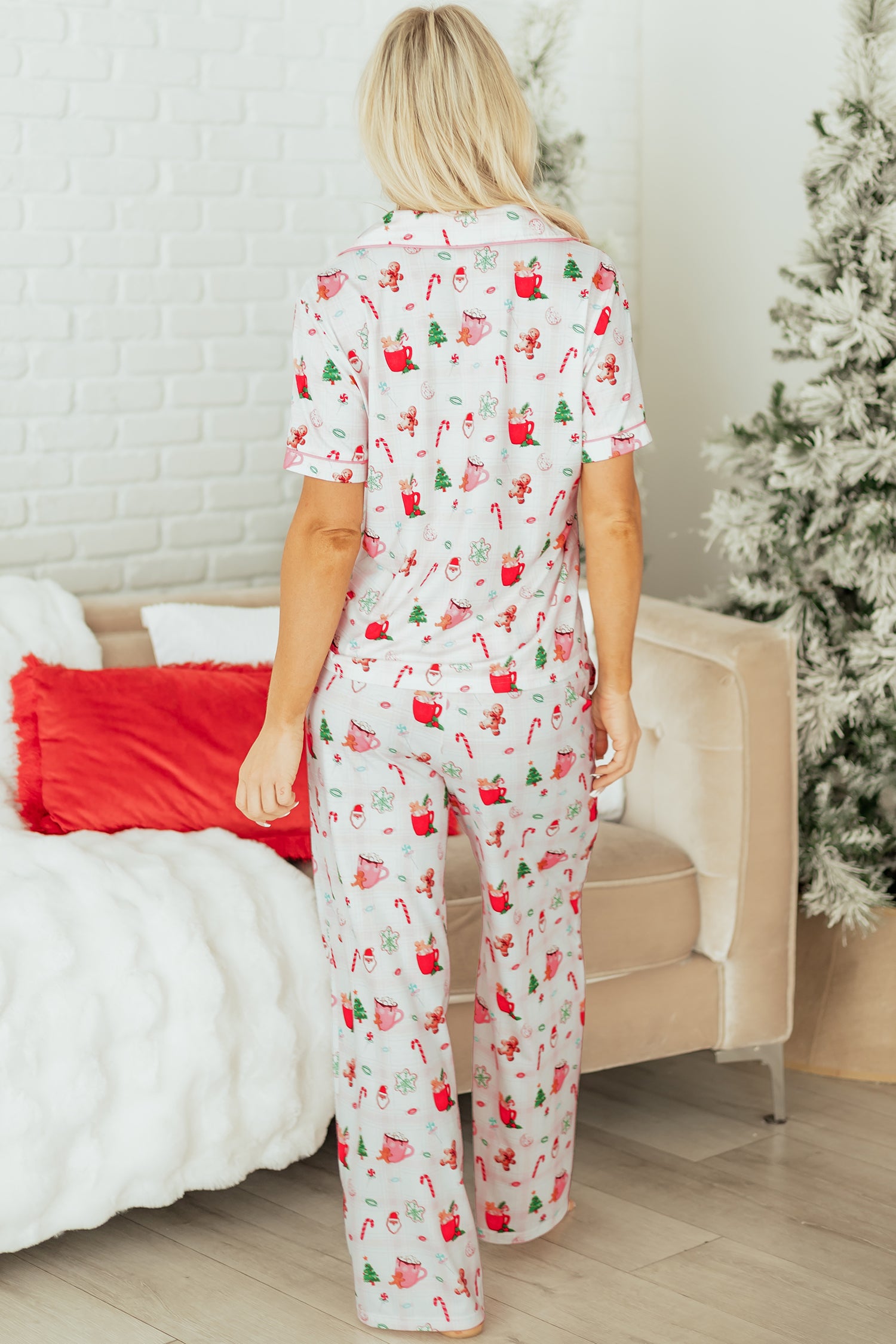 Pink Christmas Spirit 2pcs Pajama Set