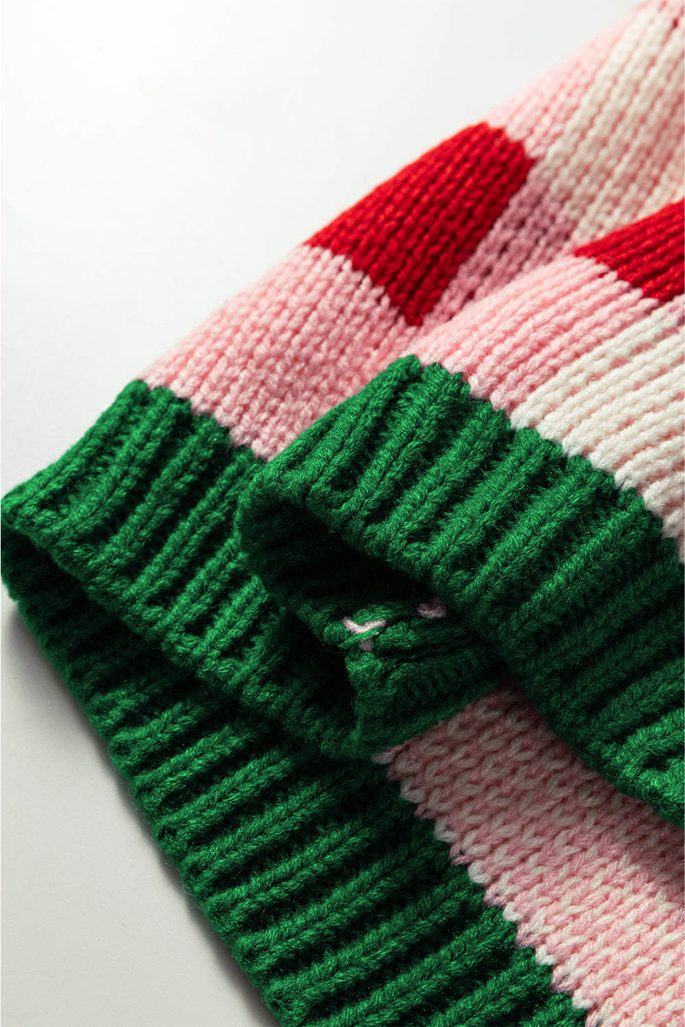 Pink Plaid Knit Bow Cardigan