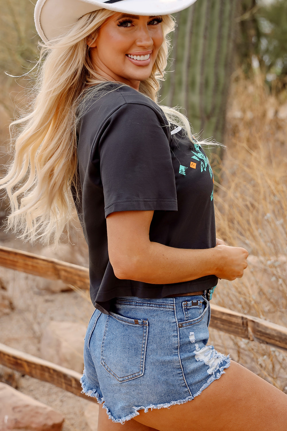 Vintage Western Bull Head Graphic T Shirt