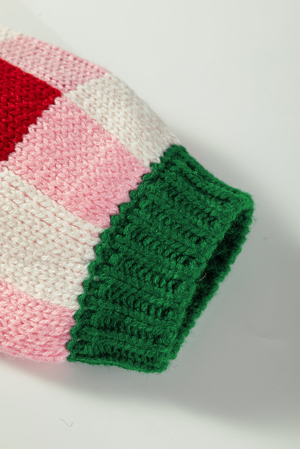 Pink Plaid Knit Bow Cardigan