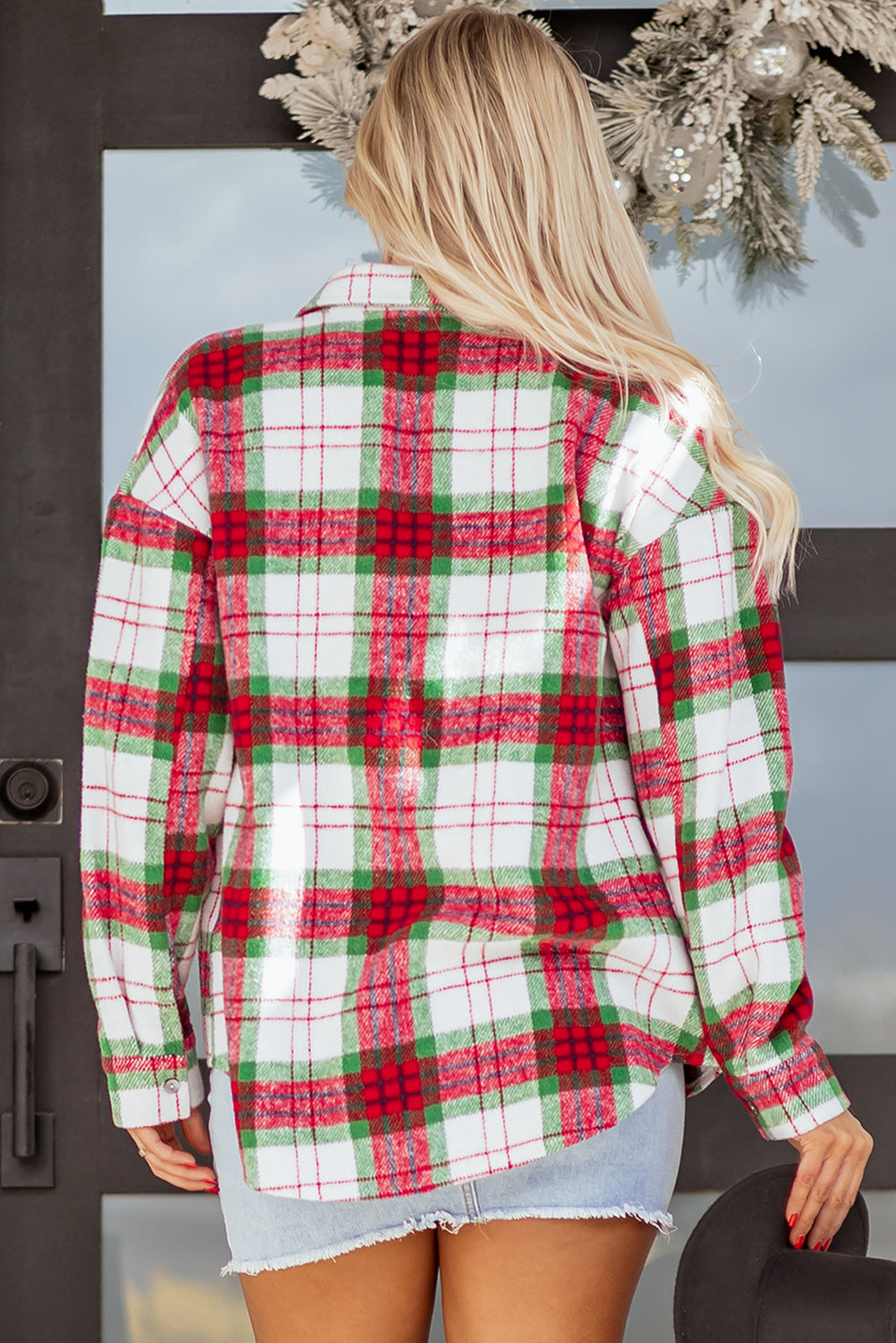 Red Christmas Plaid Casual Flannel
