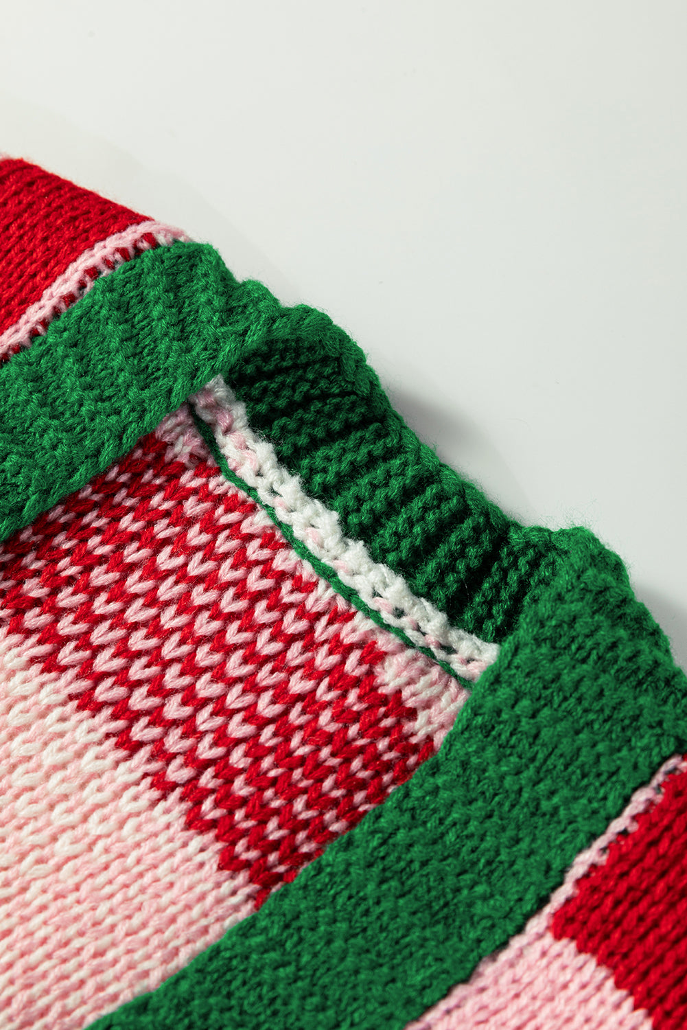 Pink Plaid Knit Bow Cardigan