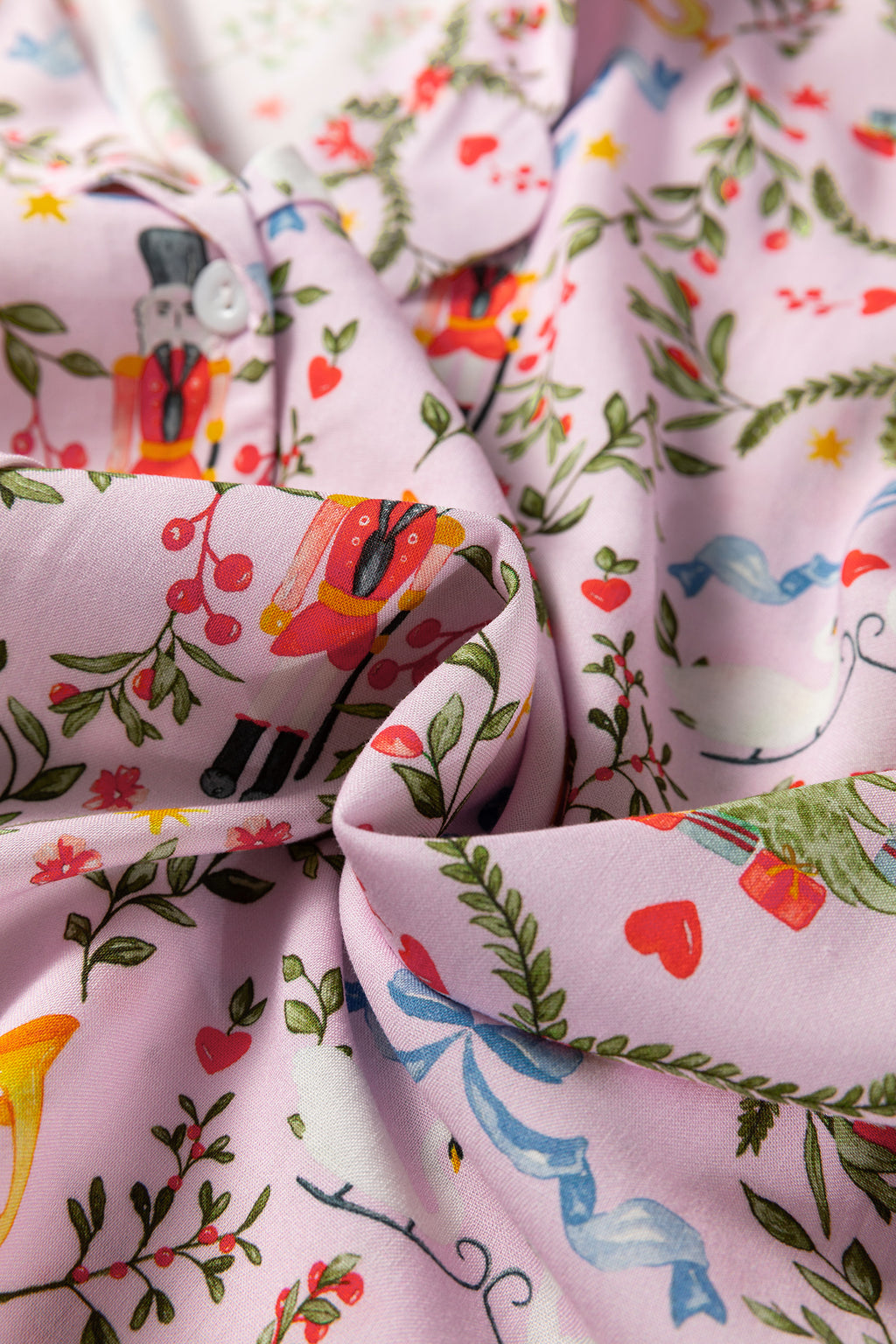 Pink Nutcracker Long Sleeve 2pcs Pajama Set