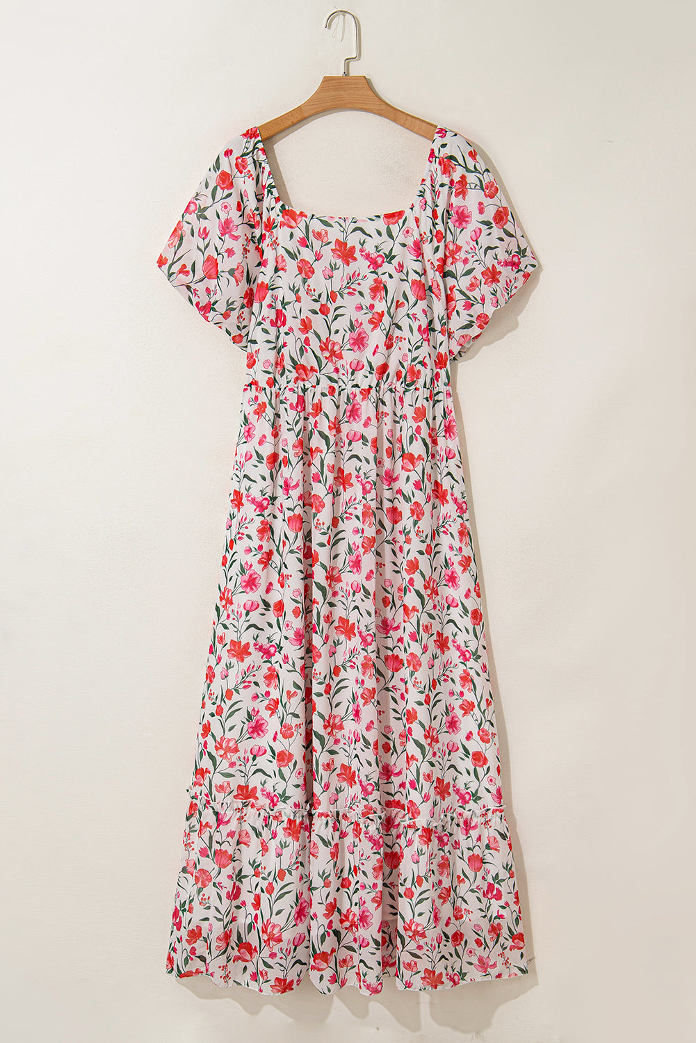 Pink  Floral Maxi Dress