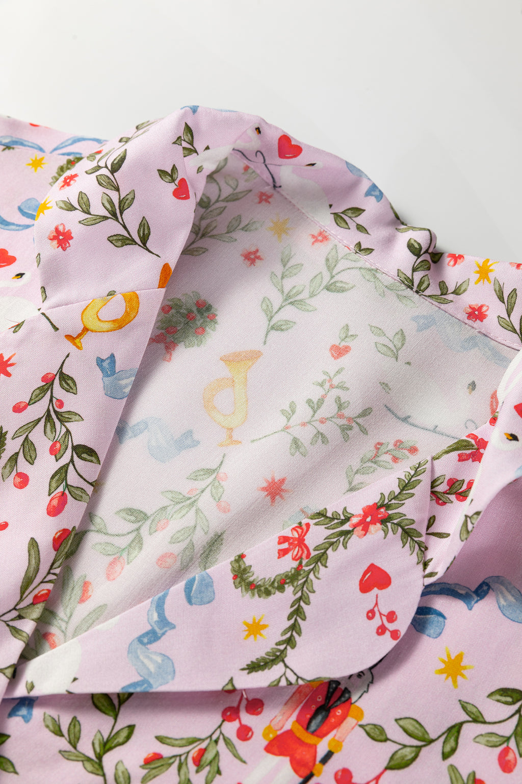 Pink Nutcracker Long Sleeve 2pcs Pajama Set