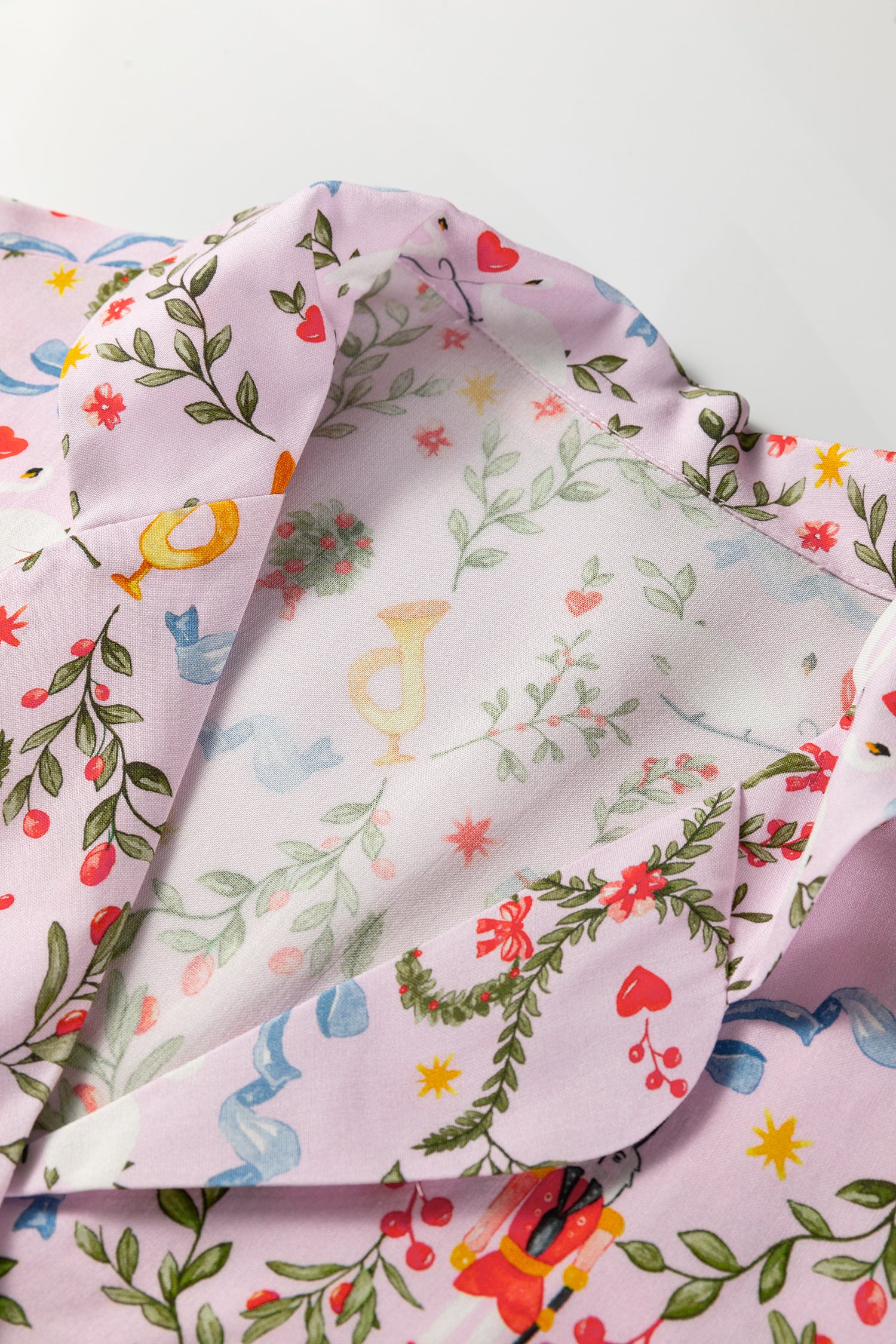 Pink Nutcracker Long Sleeve 2pcs Pajama Set